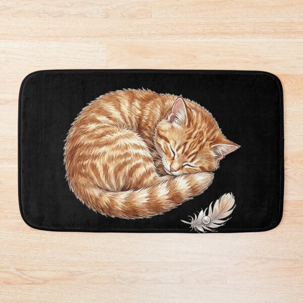 Item preview, Cute Sleeping Ginger Cat Curled Up Watercolor Art designed and sold by Wild Horizon Studio.