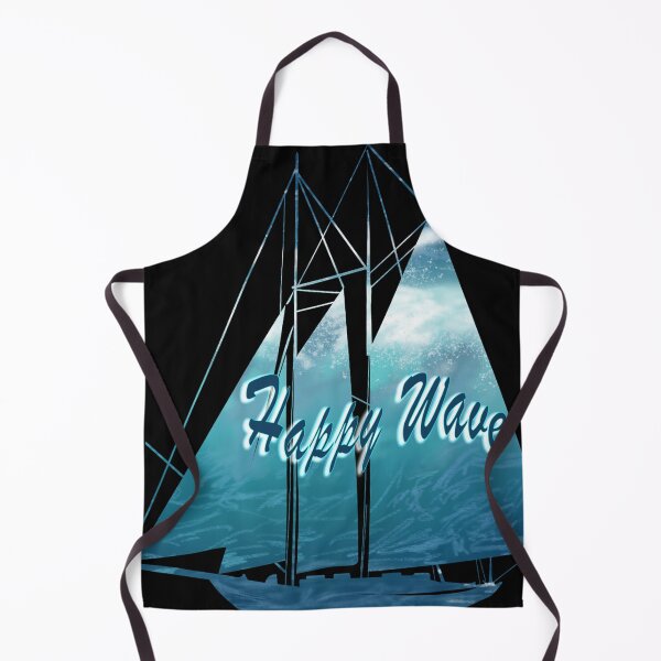 Item preview, Happy Wave Retro Sailing Ship - Neon Cyber Ocean Aesthetic designed and sold by Tokraz-art.