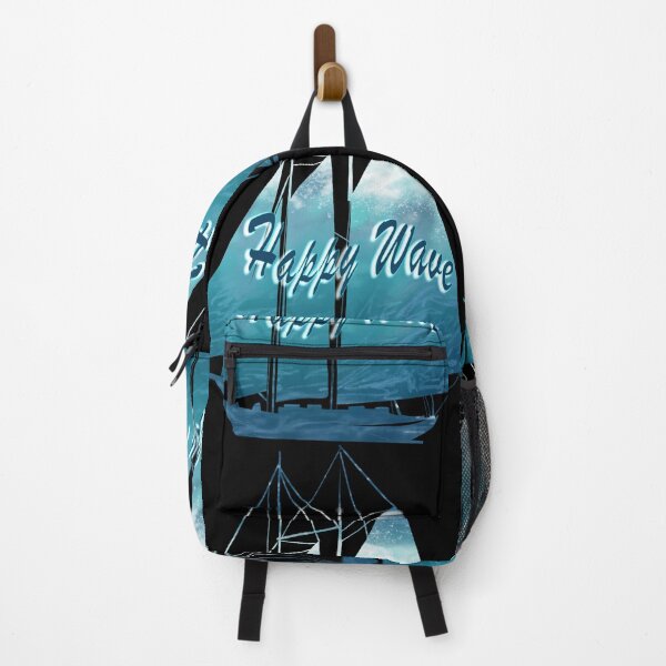 Item preview, Happy Wave Retro Sailing Ship - Neon Cyber Ocean Aesthetic designed and sold by Tokraz-art.
