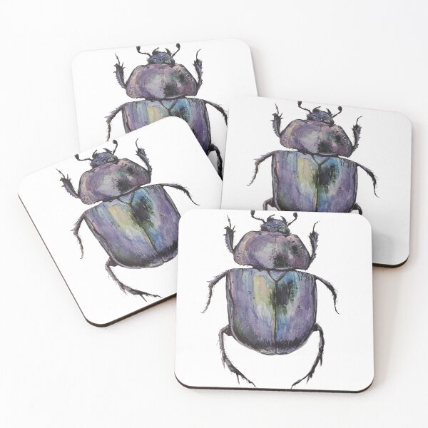 Item preview, Pintura de escarabajos en acuarela designed and sold by NinaHalfNinja.
