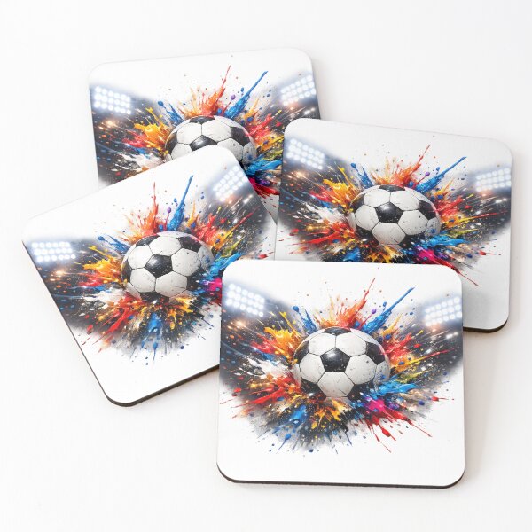 Item preview, Color Splash Soccer Ball Football Art Explosion Sports Graphic Design designed and sold by irfanshikh.