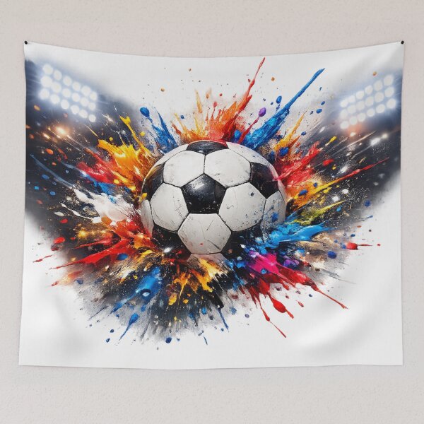 Item preview, Color Splash Soccer Ball Football Art Explosion Sports Graphic Design designed and sold by irfanshikh.