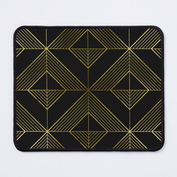 Item preview, Golden And Black Art Deco Chic Triangle Pattern designed and sold by DEC02.