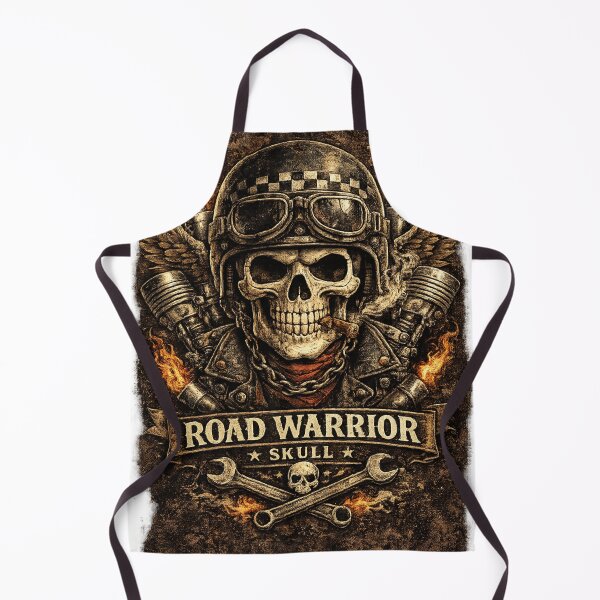 Item preview, Road Warrior Skull – Vintage Biker Motorcycle Design designed and sold by UrbanPrintVibes.