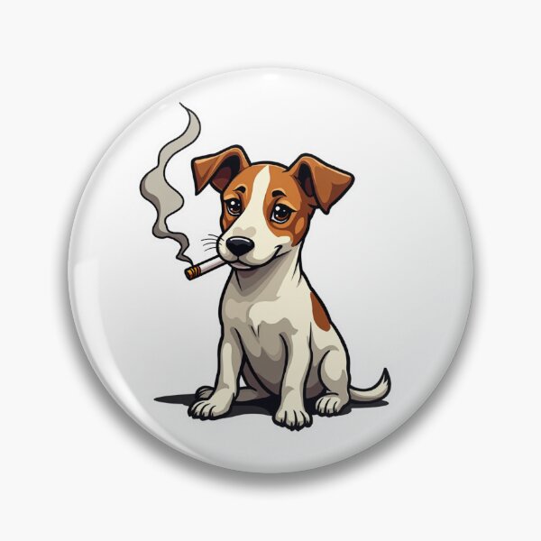 Item preview, Jack Russell Terrier sitting with cigarette designed and sold by Prints by Mat.