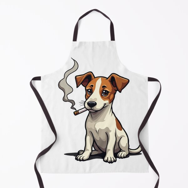 Item preview, Jack Russell Terrier sitting with cigarette designed and sold by Prints by Mat.