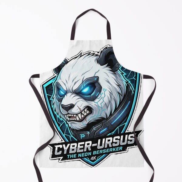 Item preview, Fierce Cyberpunk Panda Neon Berserker Gaming Mascot designed and sold by Munib320.