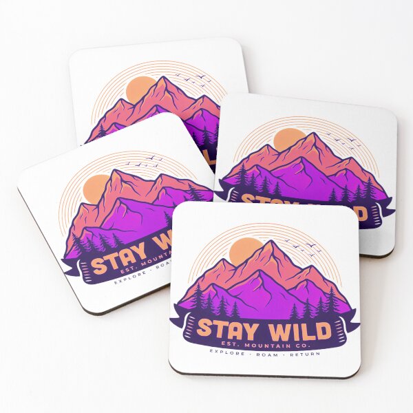 Item preview, Stay Wild Mountain Graphic  Retro Outdoor T-Shirt Design designed and sold by Gabe1983.