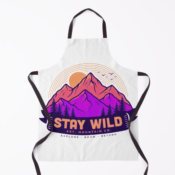 Item preview, Stay Wild Mountain Graphic Retro Outdoor T-Shirt Design designed and sold by Gabe1983.