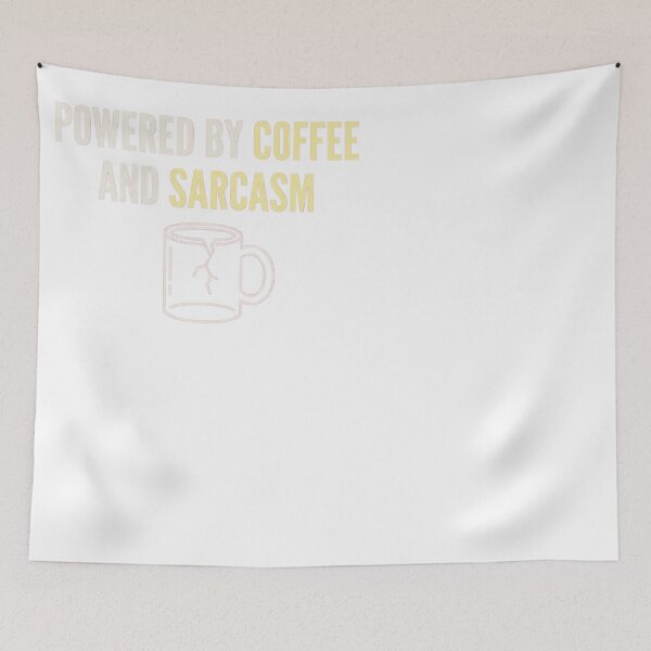 Item preview, Powered By Coffee And Sarcasm Funny Mug Design designed and sold by JMDesignHub.