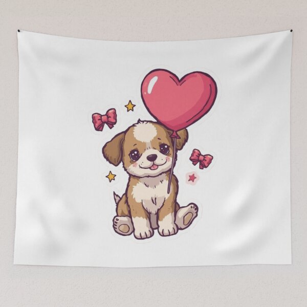 Item preview, Heart Puppy Kawaii Sticker designed and sold by Stylestickers55.
