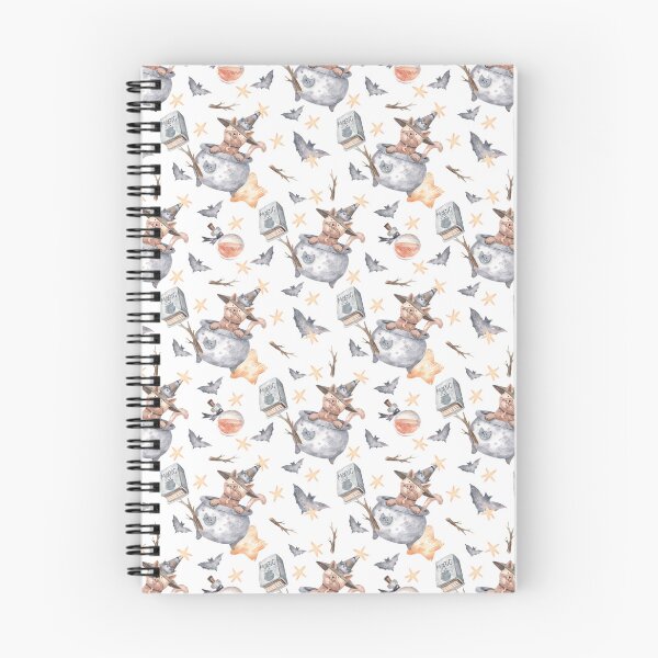 Item preview, Cute Halloween Cat Watercolor Seamless Pattern designed and sold by White Rabbit Design .