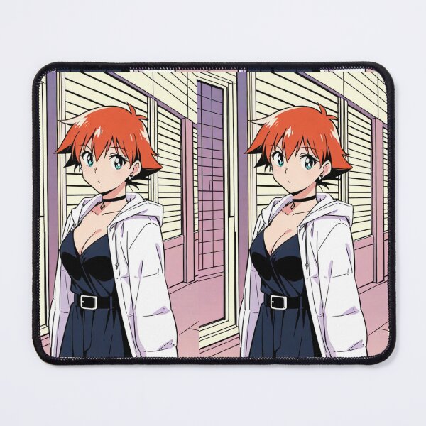 Item preview, Fashion - Redhead woman black dress white hoodie designed and sold by AnimeShin.