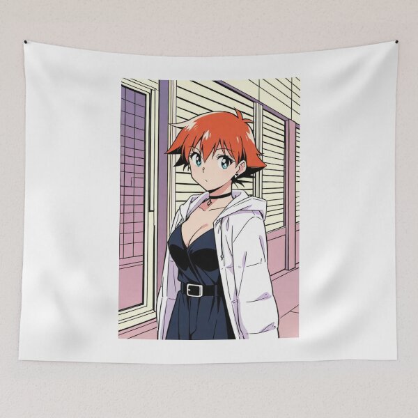 Item preview, Fashion - Redhead woman black dress white hoodie designed and sold by AnimeShin.