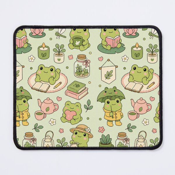 Item preview, Cute Reading Frog Kawaii Pattern designed and sold by Soft Berry Studio.