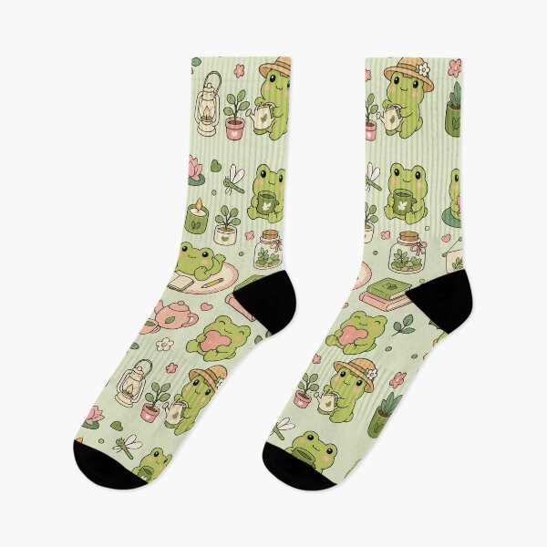 Item preview, Cute Reading Frog Kawaii Pattern designed and sold by Soft Berry Studio.