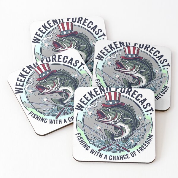 Item preview, Weekend Forecast Fishing Chance of Freedom Bass designed and sold by JMDesignHub.