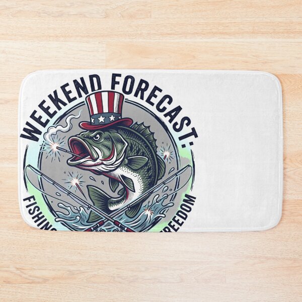 Item preview, Weekend Forecast Fishing Chance of Freedom Bass designed and sold by JMDesignHub.