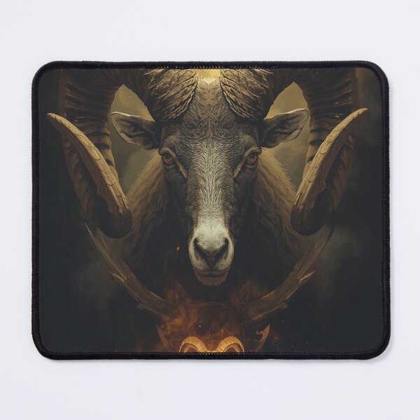 Item preview, Aries Zodiac Epic Dark T-Shirt – Mystical Ram Astrology Shirt designed and sold by SunnyDesign82.