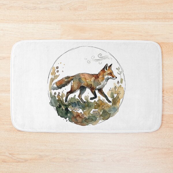 Item preview, Red Fox in a Field Watercolor designed and sold by Wild Creative Art.
