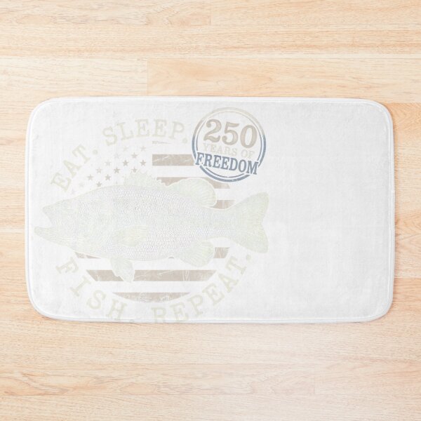 Item preview, Eat Sleep Fish Repeat Bass Fishing Freedom Angler designed and sold by JMDesignHub.
