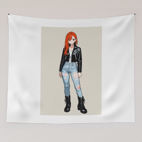 Item preview, Fashion - rocklook redhead woman leather designed and sold by AnimeShin.
