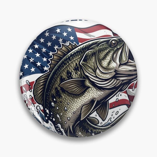 Item preview, I'd Rather Be Fishing Fourth of July Bass Flag designed and sold by JMDesignHub.