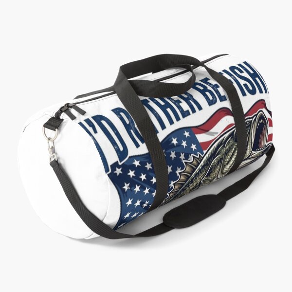 Item preview, I'd Rather Be Fishing Fourth of July Bass Flag designed and sold by JMDesignHub.