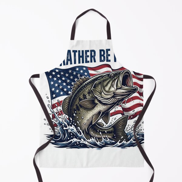 Item preview, I'd Rather Be Fishing Fourth of July Bass Flag designed and sold by JMDesignHub.