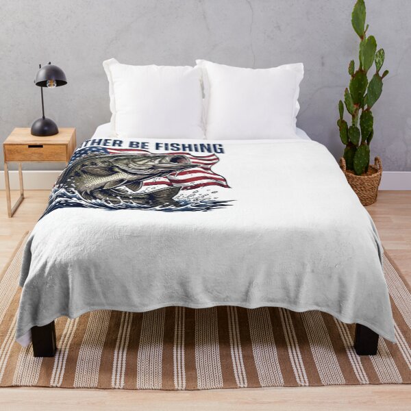 Item preview, I'd Rather Be Fishing Fourth of July Bass Flag designed and sold by JMDesignHub.