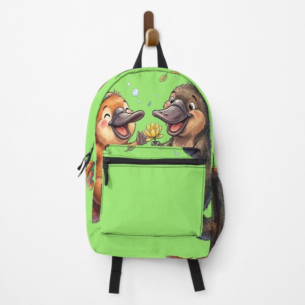 Item preview, Happy Platypus Friends – Cute Flower Sharing Illustration designed and sold by mikemuchu.