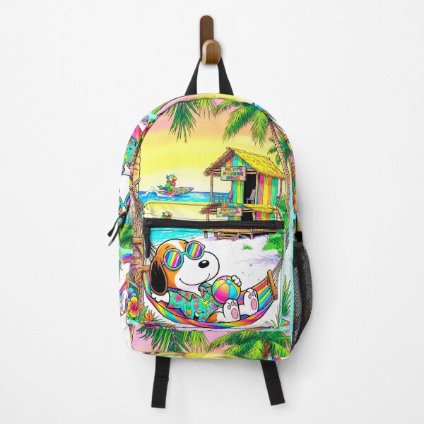 Item preview, Cute Beagle Puppy Hammock Beach Sticker – Tropical Paradise Dog designed and sold by ExploreAura Studio.