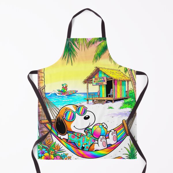 Item preview, Cute Beagle Puppy Hammock Beach Sticker – Tropical Paradise Dog designed and sold by ExploreAura Studio.