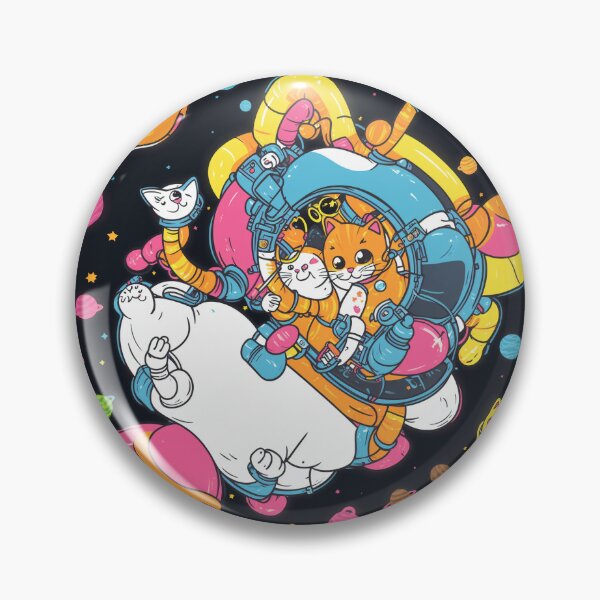 Item preview, Vibrant Space Cat Astronauts - Cute Sci-Fi Illustration designed and sold by mrshadow113.