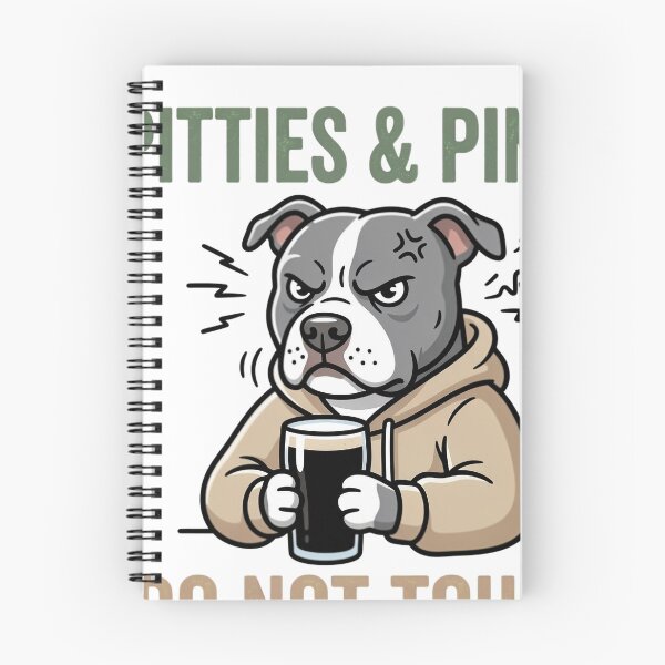 Item preview, Pitties & Pints Do Not Touch Grumpy Pitbull designed and sold by JMDesignHub.