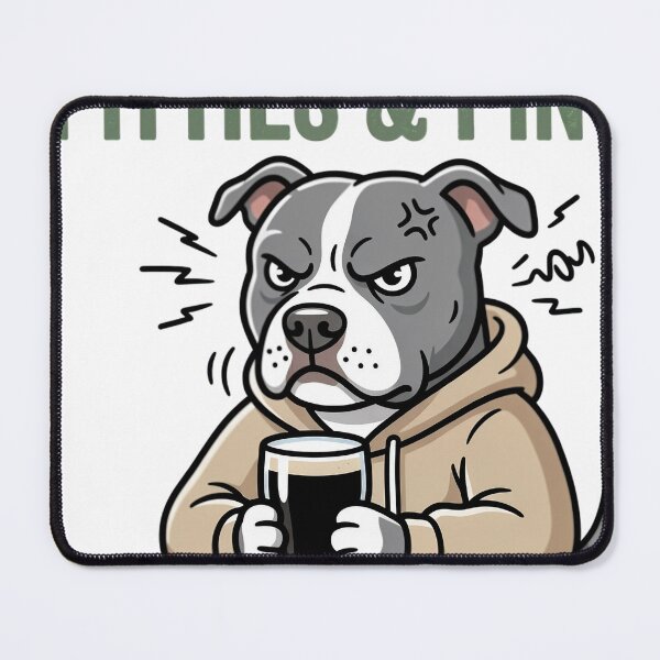 Item preview, Pitties & Pints Do Not Touch Grumpy Pitbull designed and sold by JMDesignHub.