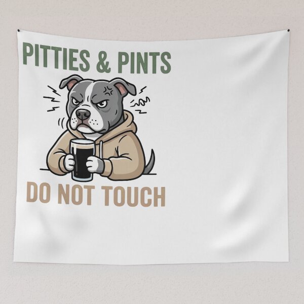 Item preview, Pitties & Pints Do Not Touch Grumpy Pitbull designed and sold by JMDesignHub.
