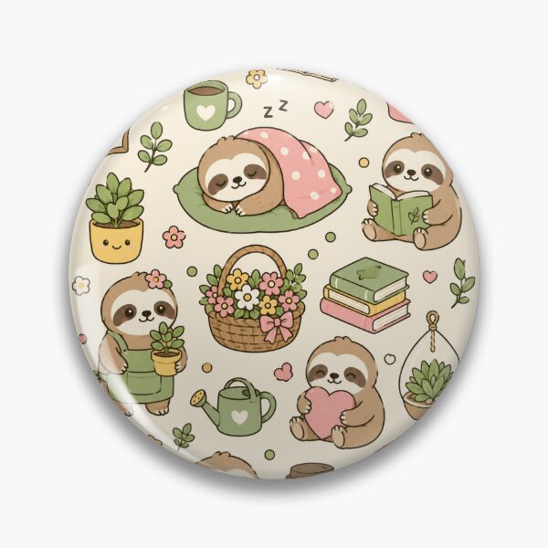 Item preview, Cozy Sloth Garden Dreams Pattern designed and sold by Soft Berry Studio.