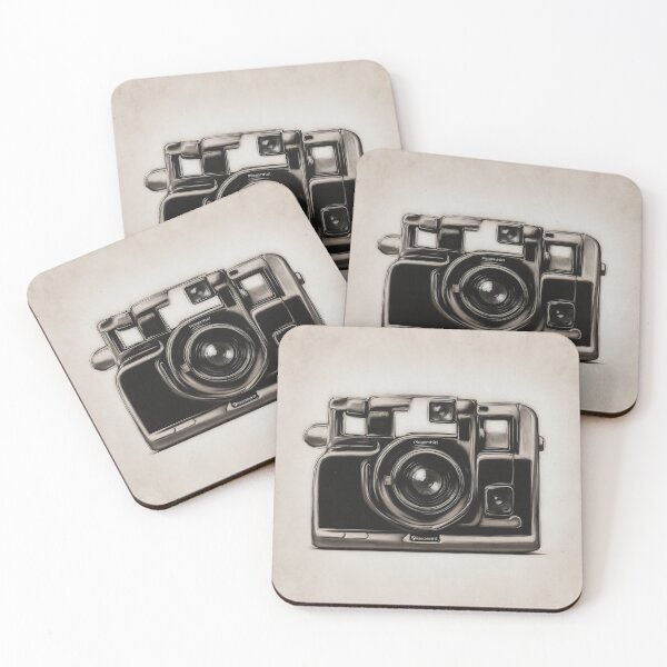 Item preview, Vintage Polaroid Camera Sketch - Retro Photography Art designed and sold by mrshadow113.
