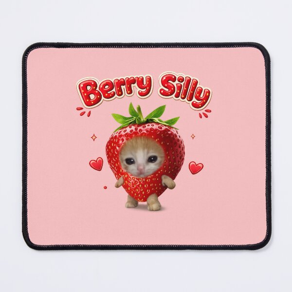Item preview, Berry Silly Strawberry Cat designed and sold by jeehh.