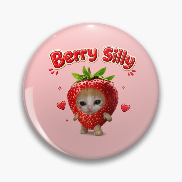 Item preview, Berry Silly Strawberry Cat designed and sold by jeehh.