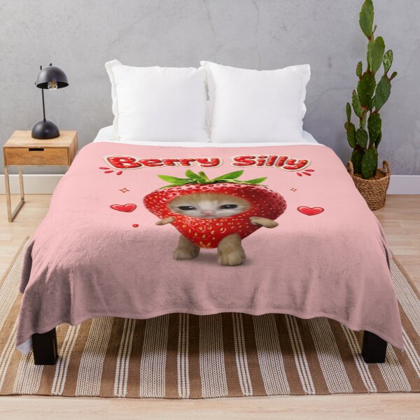 Item preview, Berry Silly Strawberry Cat designed and sold by jeehh.