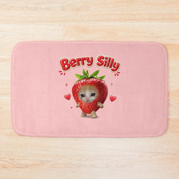 Item preview, Berry Silly Strawberry Cat designed and sold by jeehh.