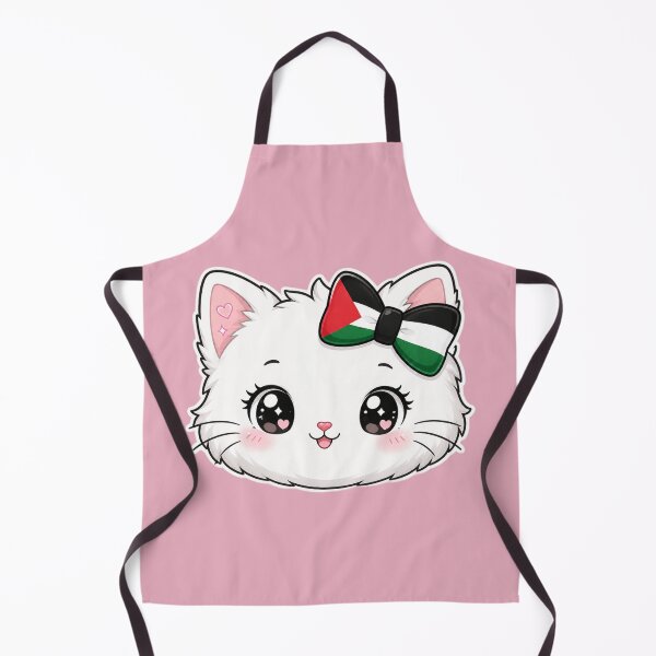 Item preview, Kawaii Cat with Palestine Flag Bow | Free Palestine Cute Sticker designed and sold by Dollette Heaven.