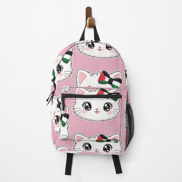 Item preview, Kawaii Cat with Palestine Flag Bow | Free Palestine Cute Sticker designed and sold by Dollette Heaven.