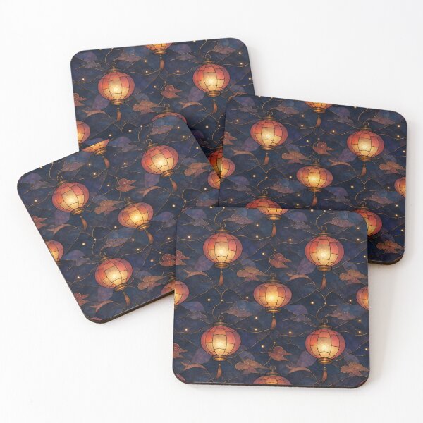 Item preview, Glowing Lanterns Stained Glass Pattern designed and sold by Dresut.