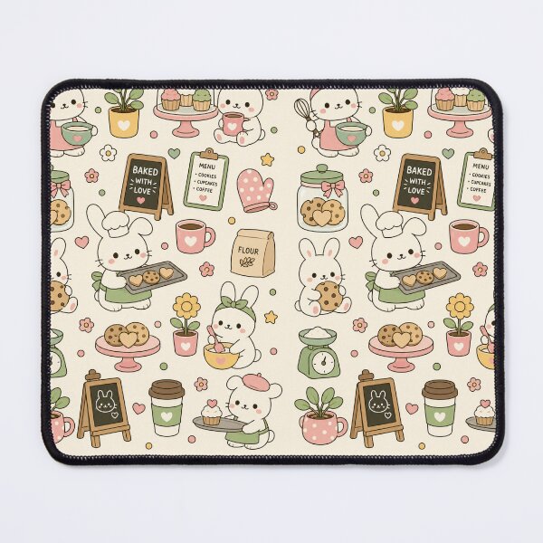 Item preview, Sweet Bunny Bakery Kawaii Pattern designed and sold by Soft Berry Studio.