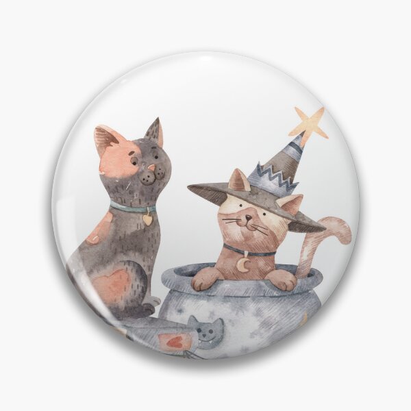 Item preview, Cute Halloween Witch Cats Watercolor designed and sold by SashaZinch.