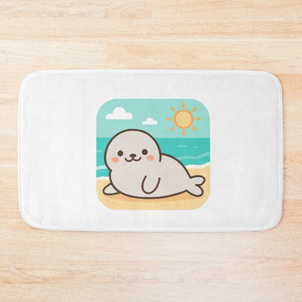 Item preview, Enjoy Today Seal - Cute Kawaii Ocean Sticker designed and sold by foryouandyours.