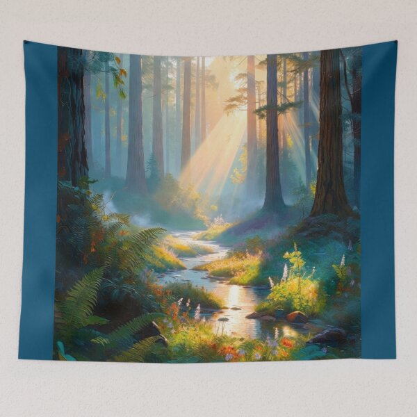 Item preview, Sun-Dappled Enchanted Forest Stream designed and sold by Nexus Space.